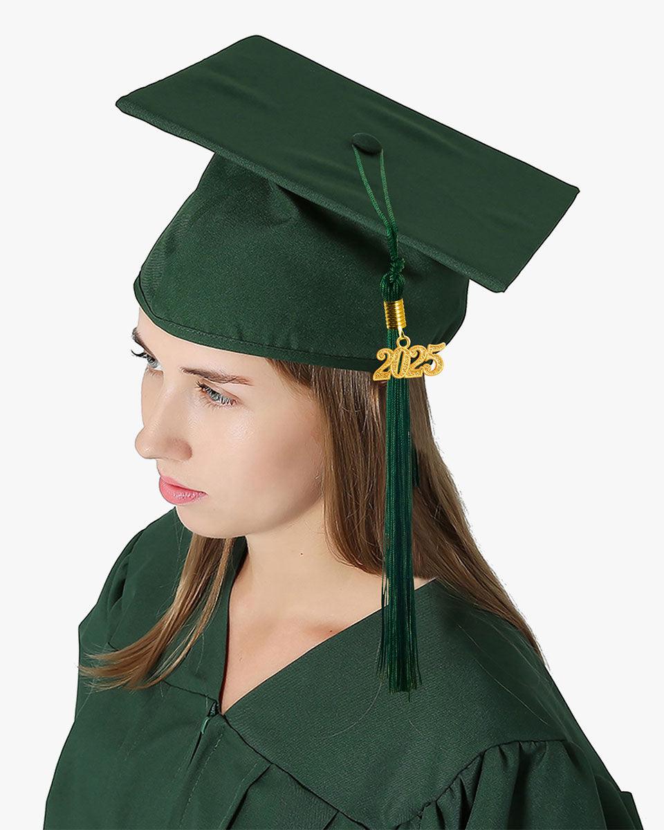 High School Premium Matte Graduation Cap, Gown, Tassel & Imprinted Diploma Cover Package - Graduation Cap&Gown