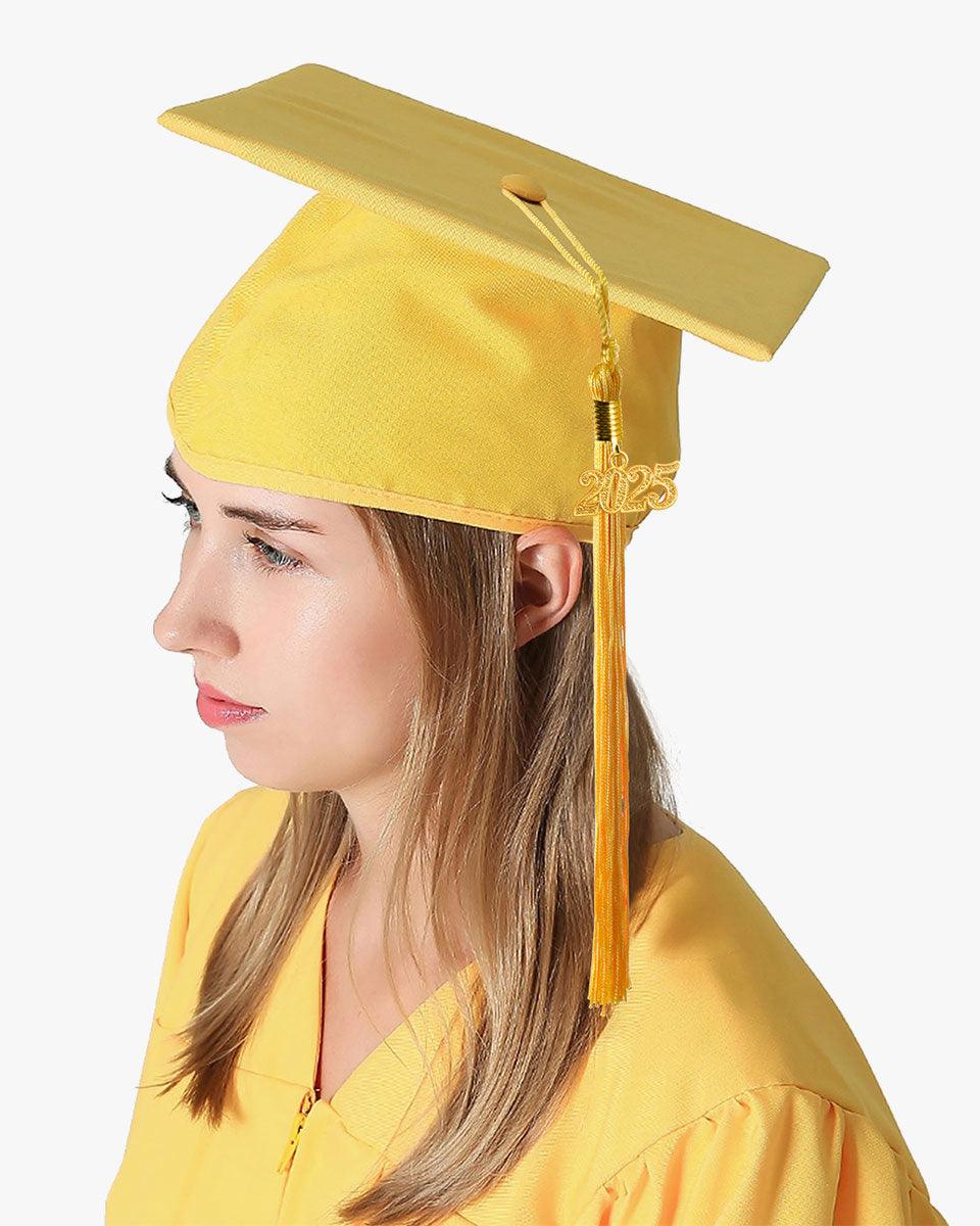 High School Premium Matte Graduation Cap, Gown, Tassel & Imprinted Diploma Cover Package - Graduation Cap&Gown