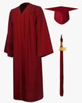 High School Premium Matte Graduation Cap, Gown, Tassel & Imprinted Diploma Cover Package - Graduation Cap&Gown