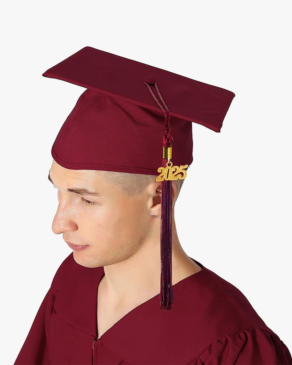 High School Premium Matte Graduation Cap, Gown, Tassel & Imprinted Diploma Cover Package - Graduation Cap&Gown