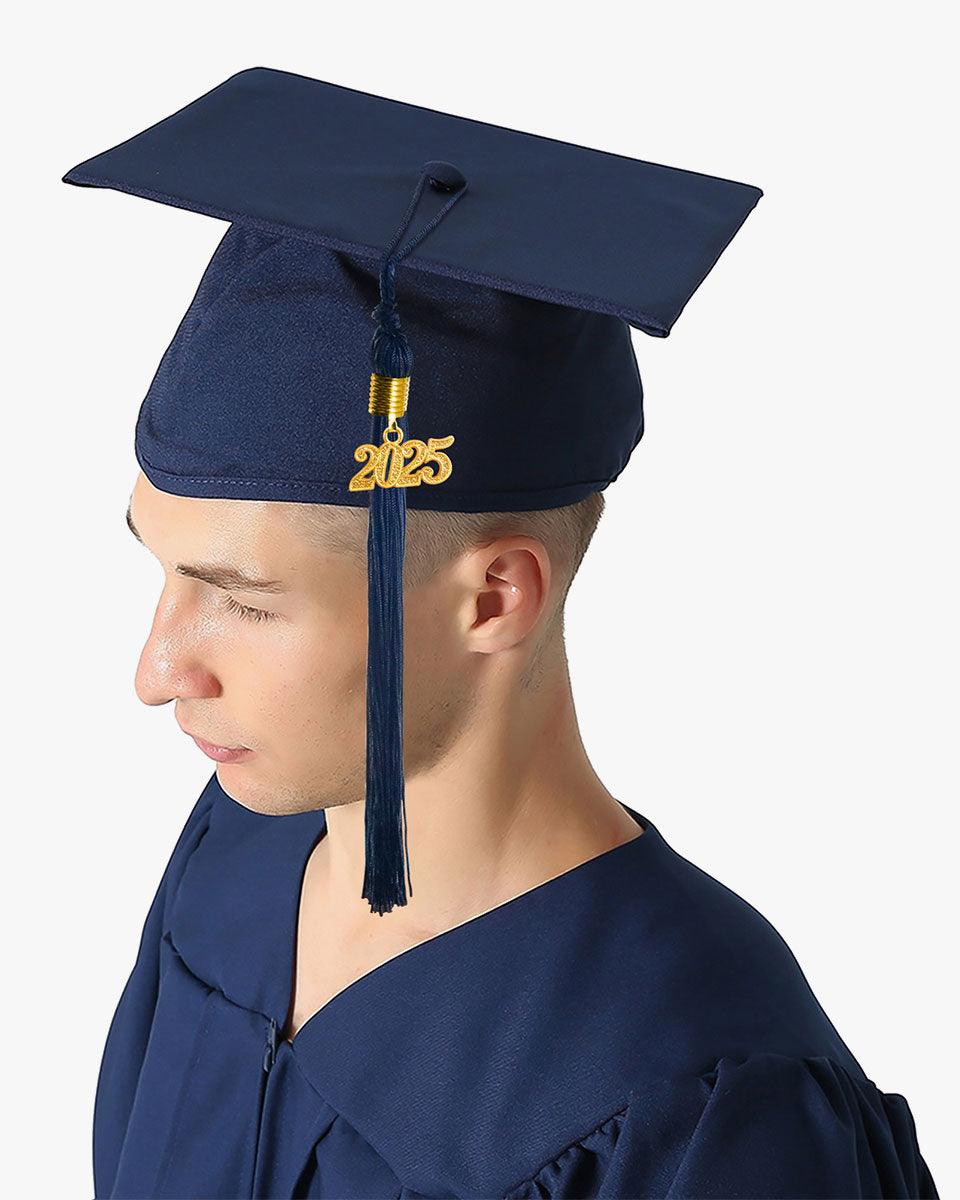 High School Premium Matte Graduation Cap, Gown, Tassel & Imprinted Diploma Cover Package - Graduation Cap&Gown