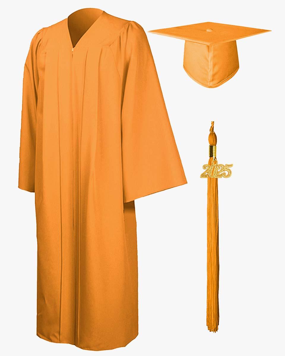 High School Premium Matte Graduation Cap, Gown & Tassel Package - 15 Colors Available - Graduation Cap&Gown