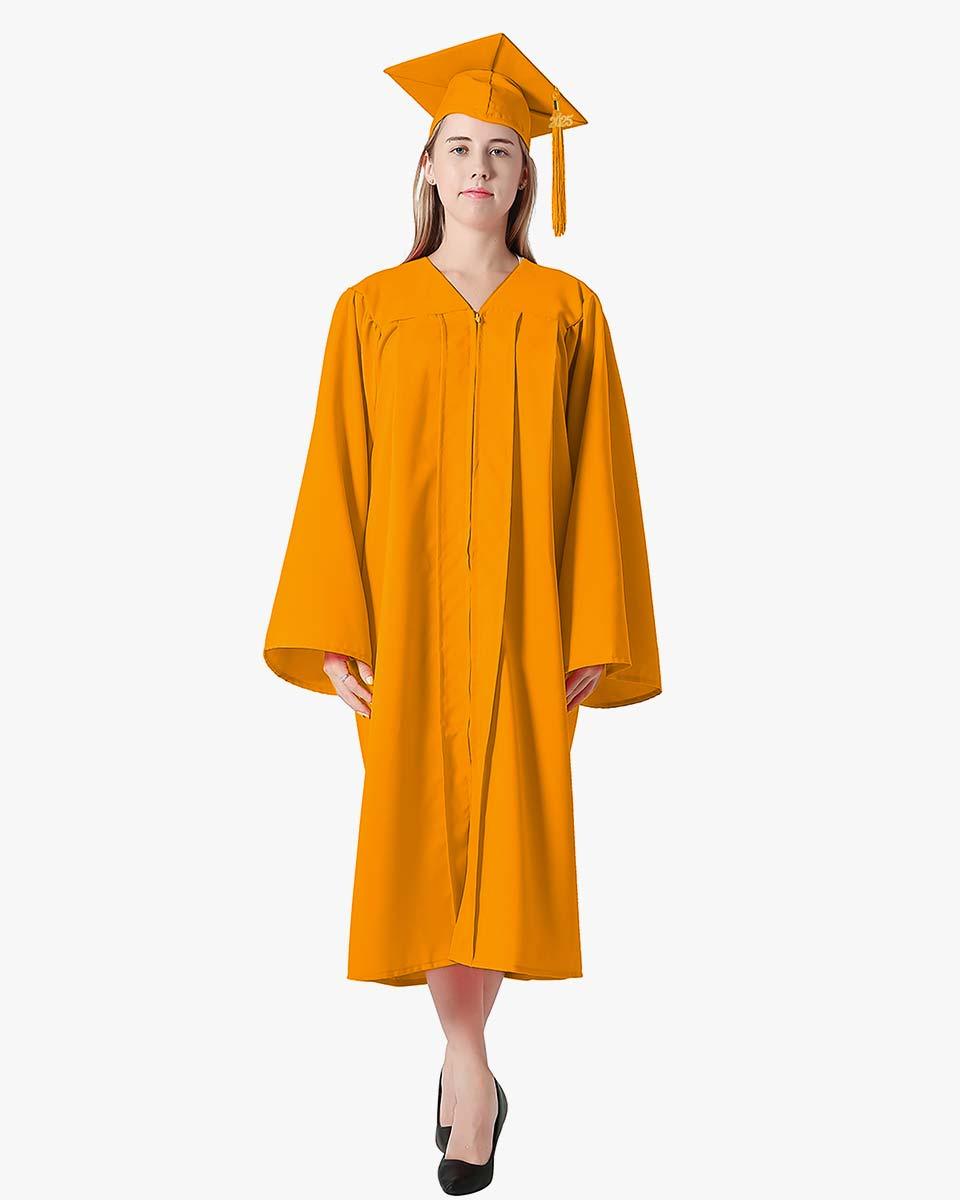 High School Premium Matte Graduation Cap, Gown & Tassel Package - 15 Colors Available - Graduation Cap&Gown