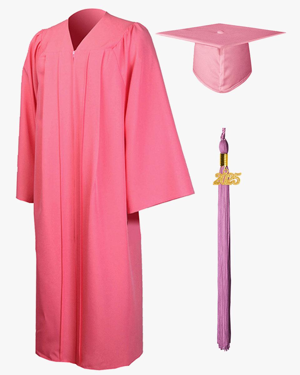 High School Premium Matte Graduation Cap, Gown, Tassel & Imprinted Diploma Cover Package - Graduation Cap&Gown