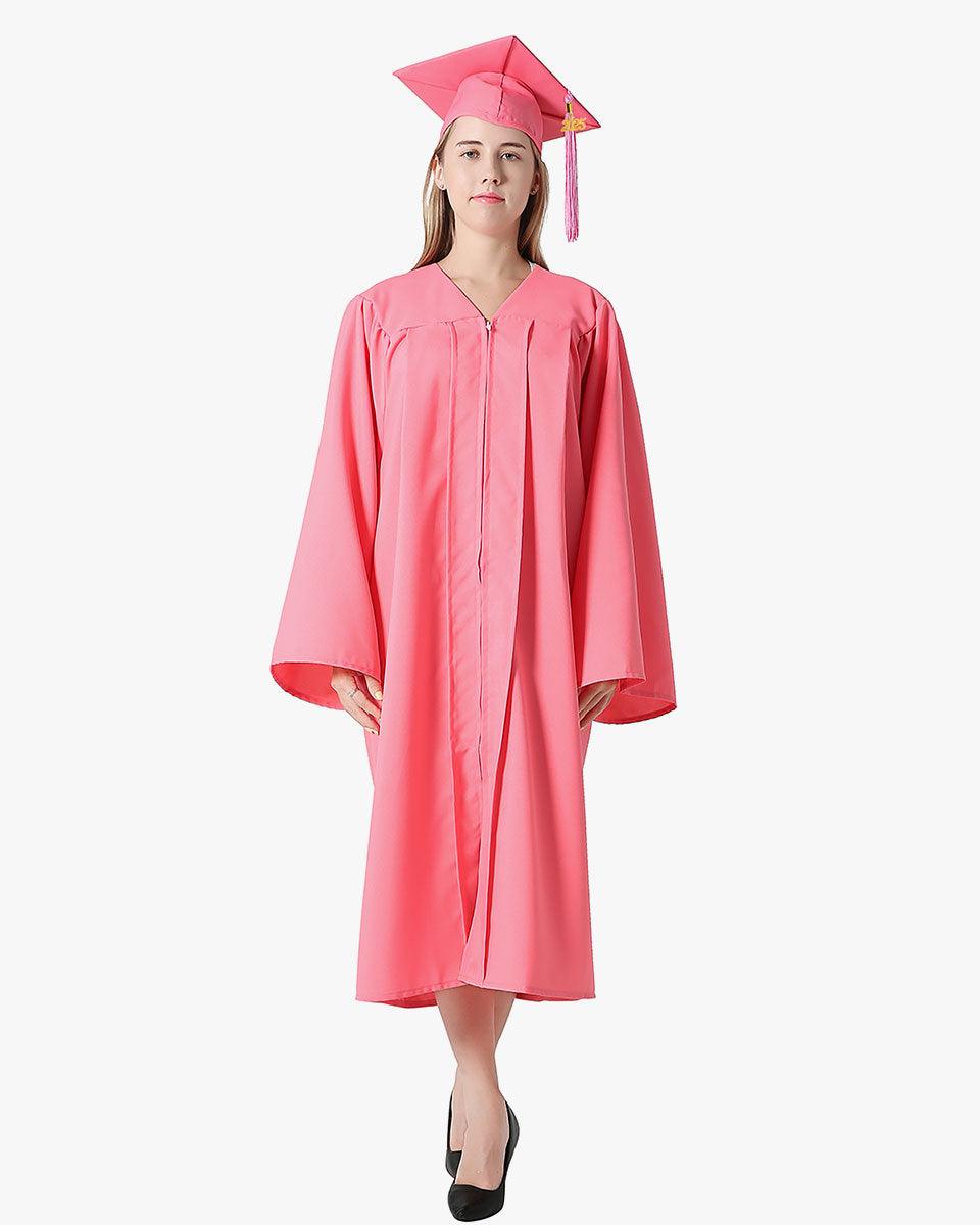 High School Premium Matte Graduation Cap, Gown, Tassel & Imprinted Diploma Cover Package - Graduation Cap&Gown