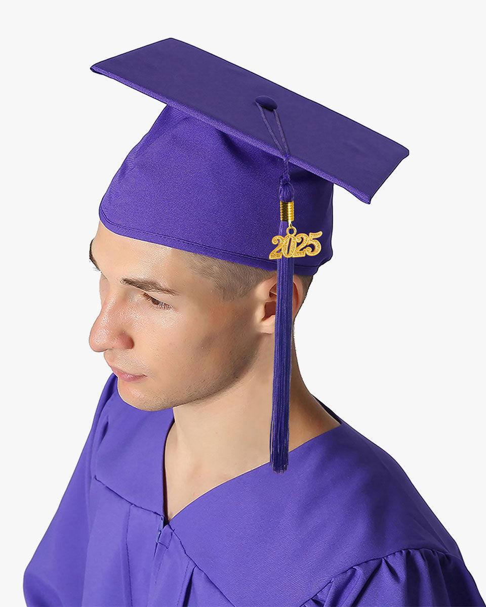 High School Premium Matte Graduation Cap, Gown, Tassel & Imprinted Diploma Cover Package - Graduation Cap&Gown