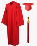High School Premium Matte Graduation Cap, Gown, Tassel & Imprinted Diploma Cover Package - Graduation Cap&Gown