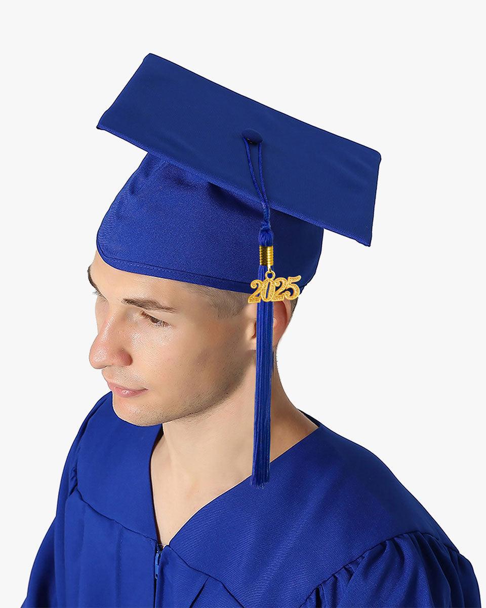 High School Premium Matte Graduation Cap, Gown, Tassel & Imprinted Diploma Cover Package - Graduation Cap&Gown