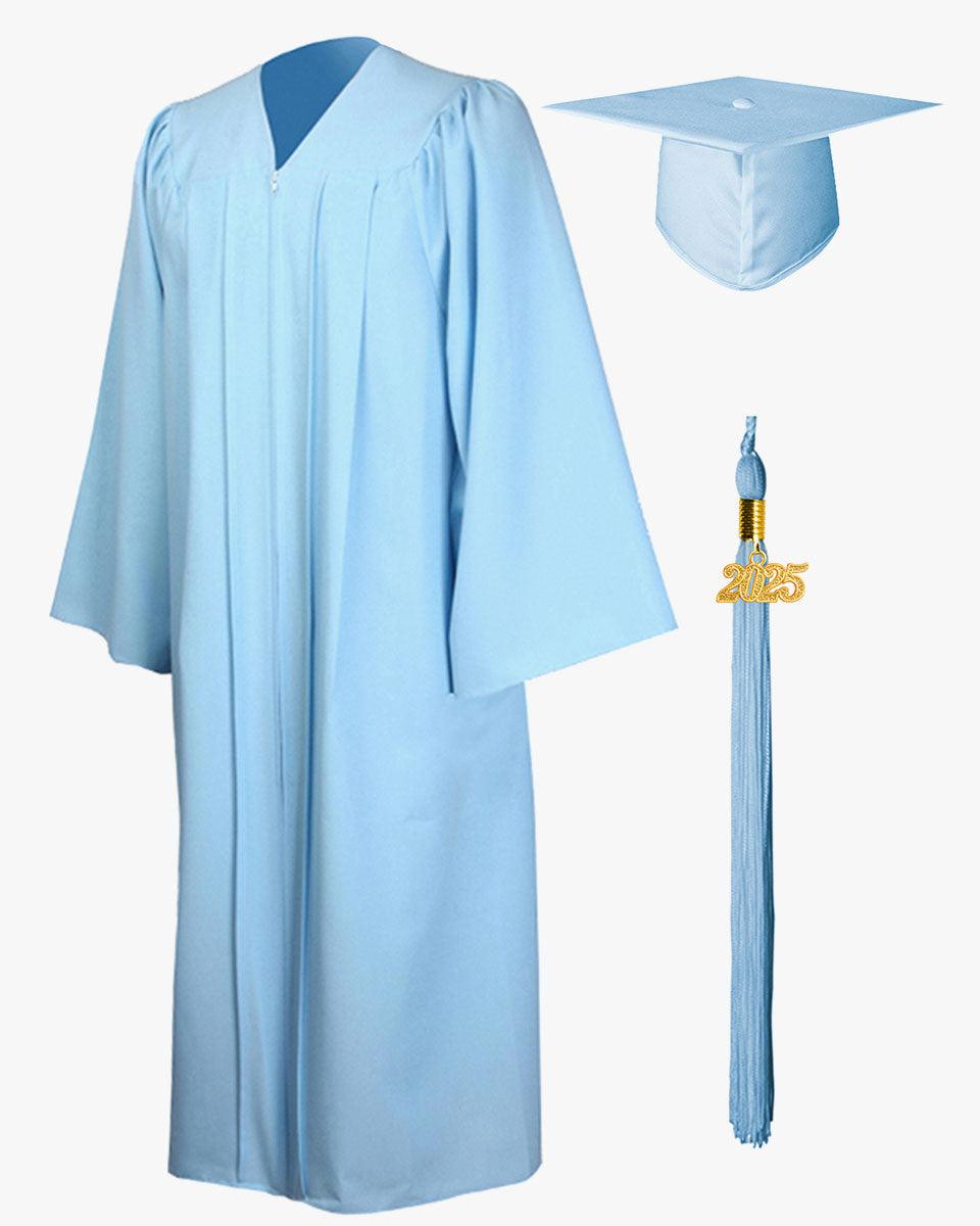 High School Premium Matte Graduation Cap, Gown, Tassel & Imprinted Diploma Cover Package - Graduation Cap&Gown