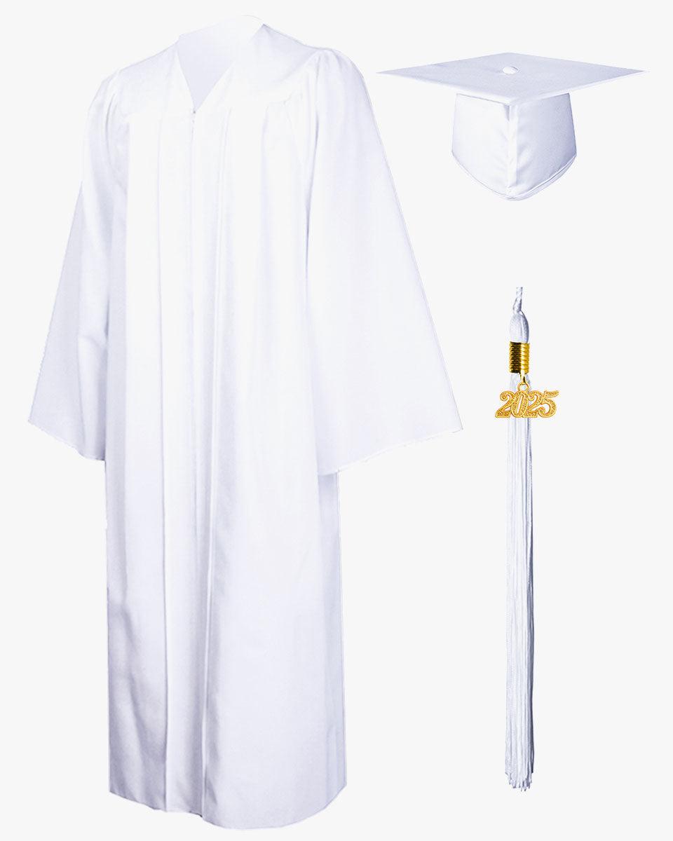 High School Premium Matte Graduation Cap, Gown, Tassel & Imprinted Diploma Cover Package - Graduation Cap&Gown
