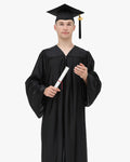 High School Economy Shiny Graduation Cap,Gown & Tassel Package - 13 Colors Available - Graduation Cap&Gown
