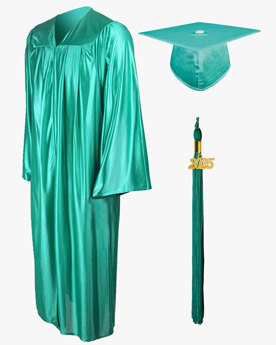 High School Economy Shiny Graduation Cap,Gown & Tassel Package - 13 Colors Available - Graduation Cap&Gown