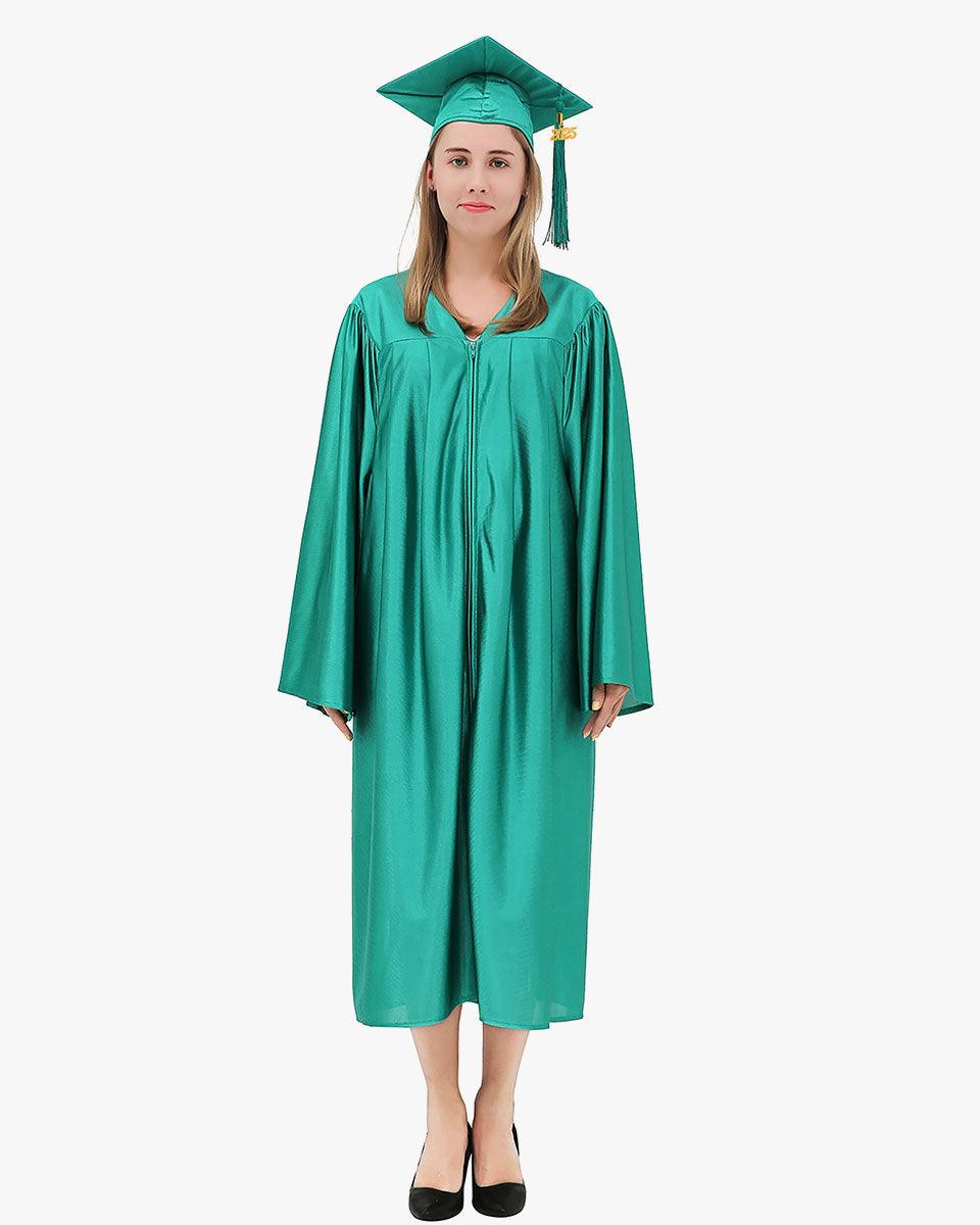 High School Economy Shiny Graduation Cap,Gown & Tassel Package - 13 Colors Available - Graduation Cap&Gown