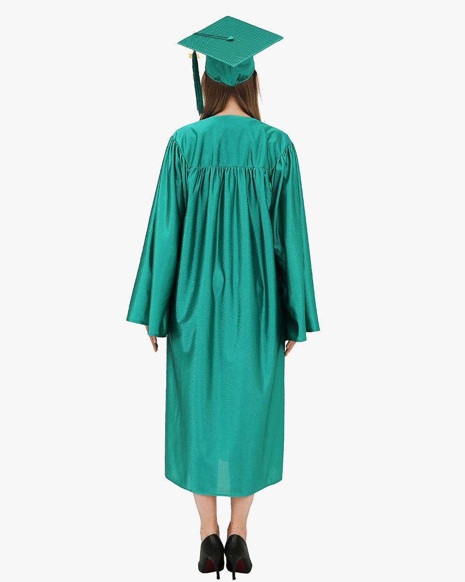 High School Economy Shiny Graduation Cap,Gown & Tassel Package - 13 Colors Available - Graduation Cap&Gown