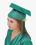 High School Economy Shiny Graduation Cap,Gown & Tassel Package - 13 Colors Available - Graduation Cap&Gown
