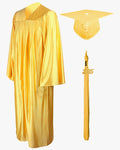 High School Economy Shiny Graduation Cap,Gown & Tassel Package - 13 Colors Available - Graduation Cap&Gown