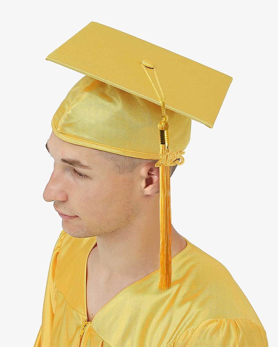 High School Economy Shiny Graduation Cap,Gown & Tassel Package - 13 Colors Available - Graduation Cap&Gown