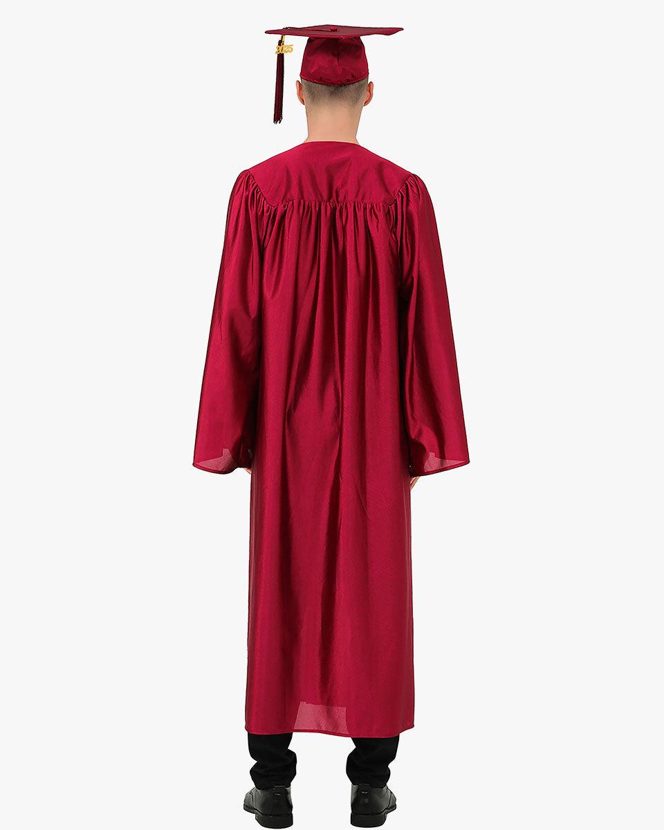 High School Economy Shiny Graduation Cap,Gown & Tassel Package - 13 Colors Available - Graduation Cap&Gown