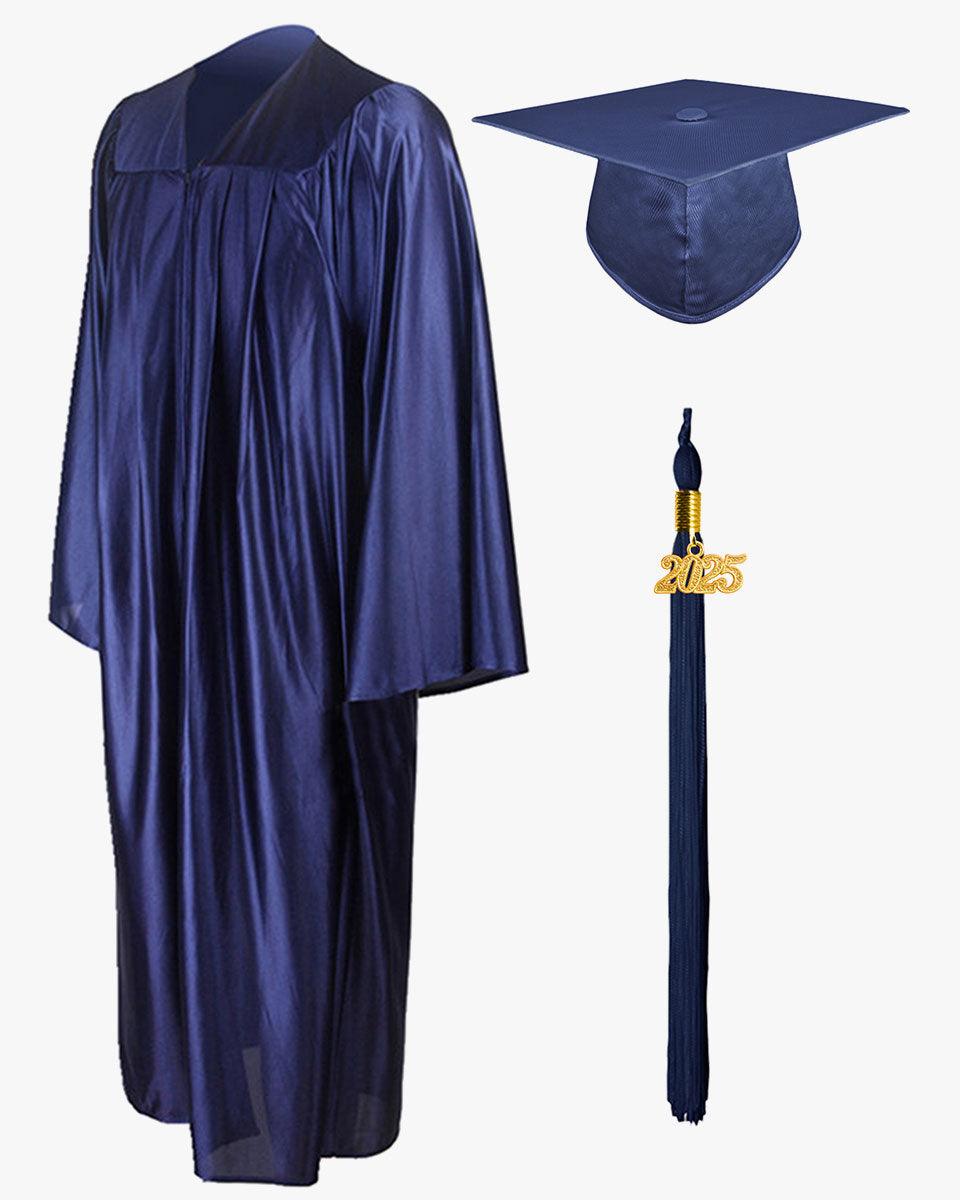 High School Economy Shiny Graduation Cap,Gown & Tassel Package - 13 Colors Available - Graduation Cap&Gown