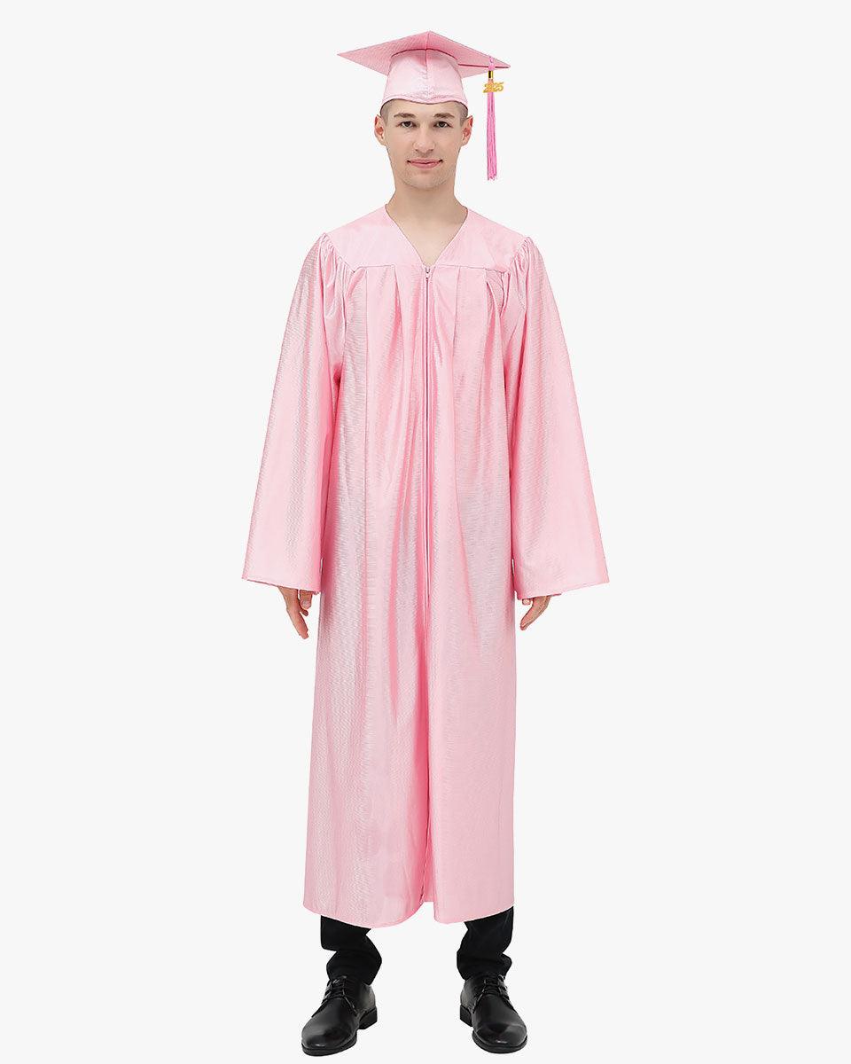 High School Economy Shiny Graduation Cap,Gown & Tassel Package - 13 Colors Available - Graduation Cap&Gown