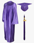 High School Economy Shiny Graduation Cap,Gown & Tassel Package - 13 Colors Available - Graduation Cap&Gown
