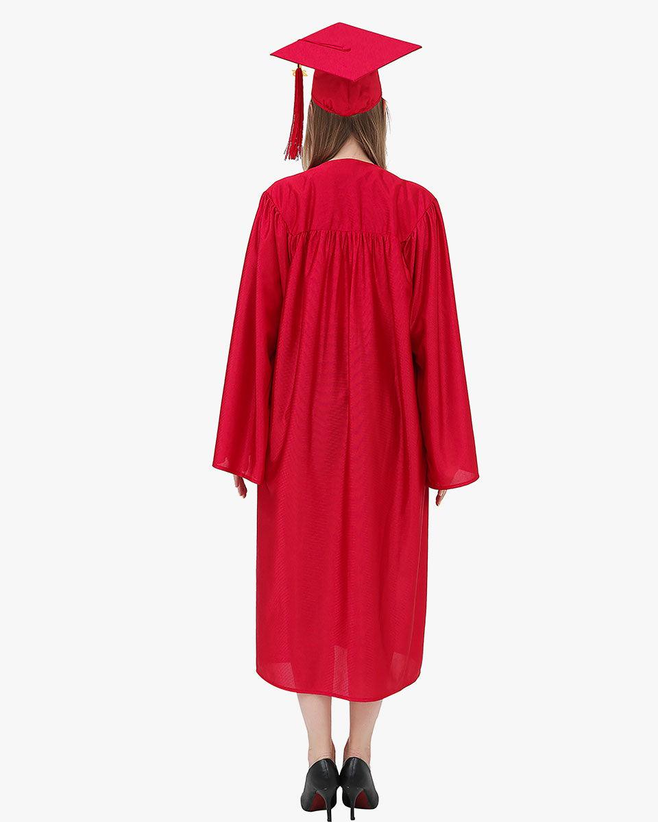 High School Economy Shiny Graduation Cap,Gown & Tassel Package - 13 Colors Available - Graduation Cap&Gown