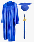 High School Economy Shiny Graduation Cap,Gown & Tassel Package - 13 Colors Available - Graduation Cap&Gown