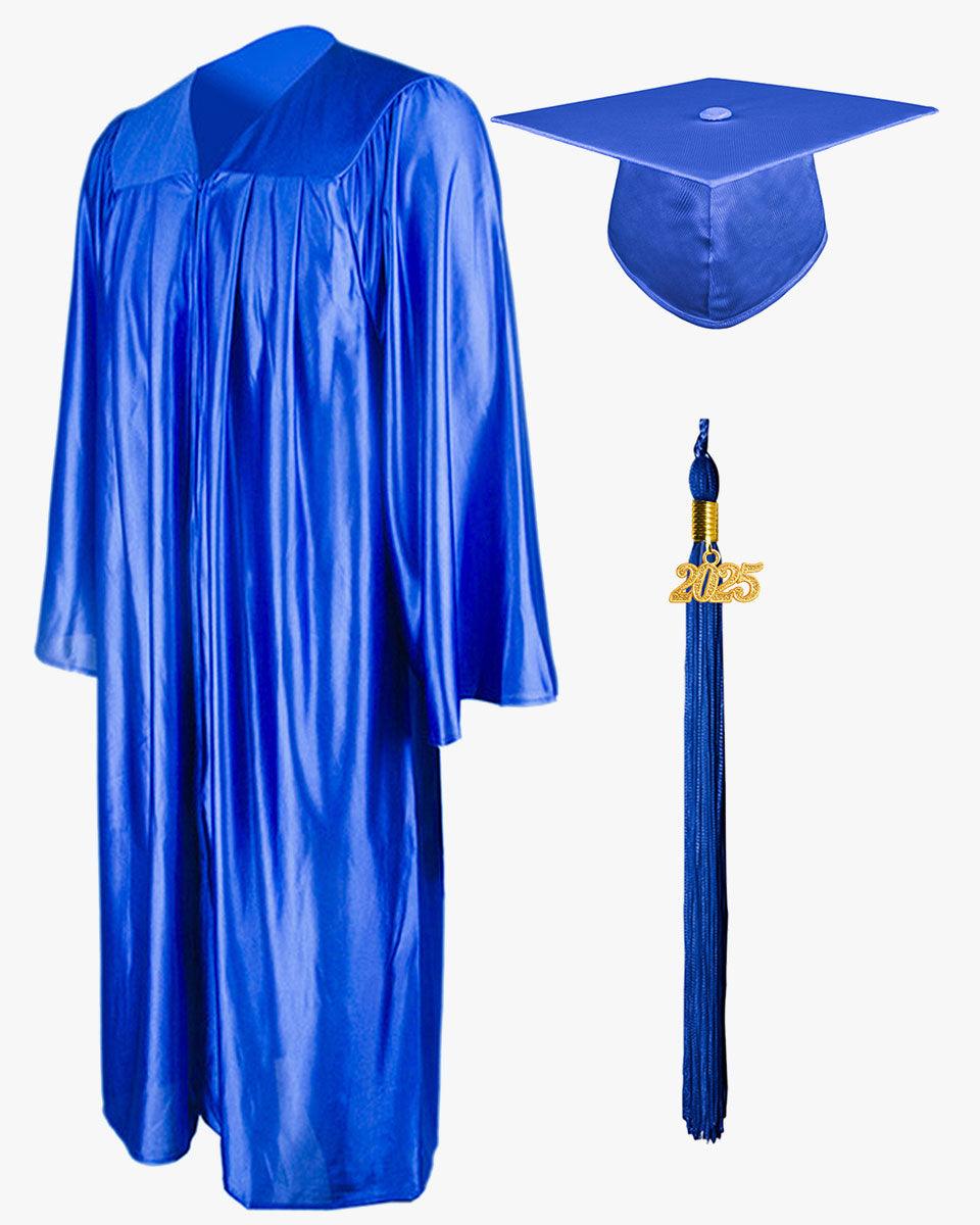 High School Economy Shiny Graduation Cap,Gown & Tassel Package - 13 Colors Available - Graduation Cap&Gown
