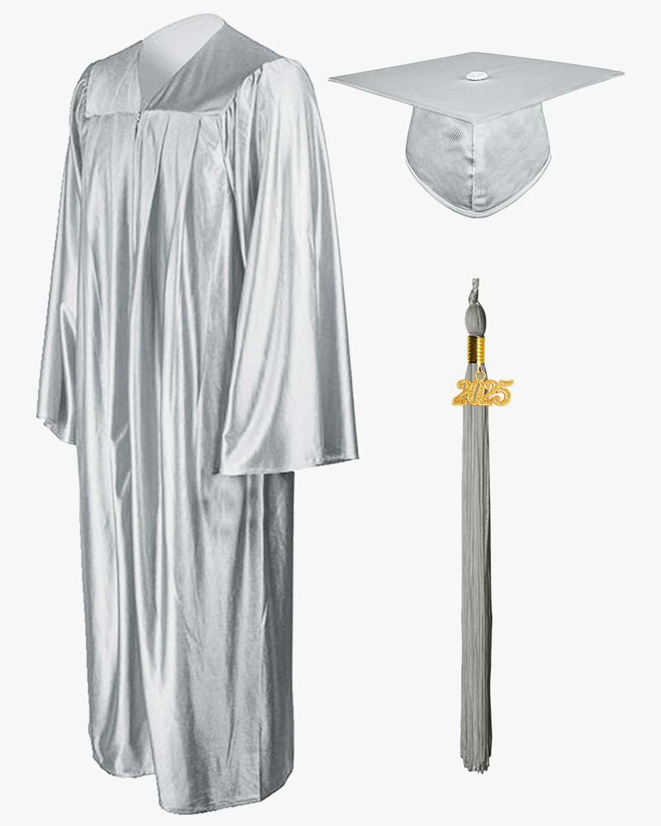 High School Economy Shiny Graduation Cap,Gown & Tassel Package - 13 Colors Available - Graduation Cap&Gown