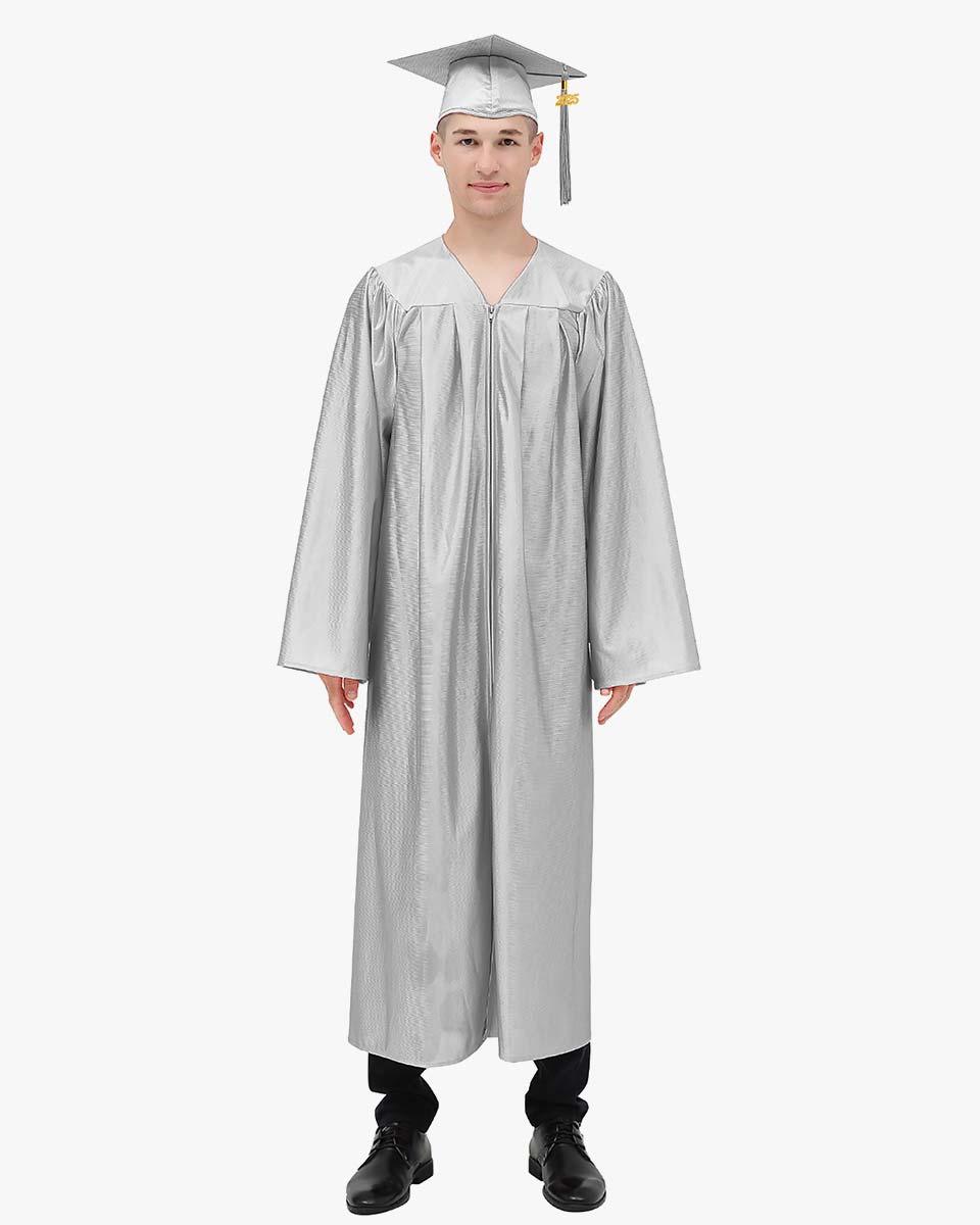 High School Economy Shiny Graduation Cap,Gown & Tassel Package - 13 Colors Available - Graduation Cap&Gown