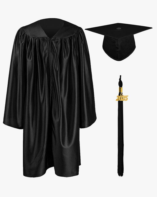 Shiny Kindergarten Graduation Cap, Gown, Stole, Diploma & Medal Package - Graduation Cap&Gown