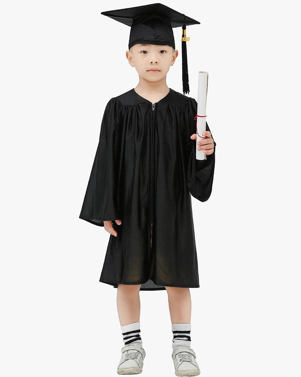 Shiny Kindergarten Graduation Cap, Gown, Stole, Diploma & Medal Package - Graduation Cap&Gown