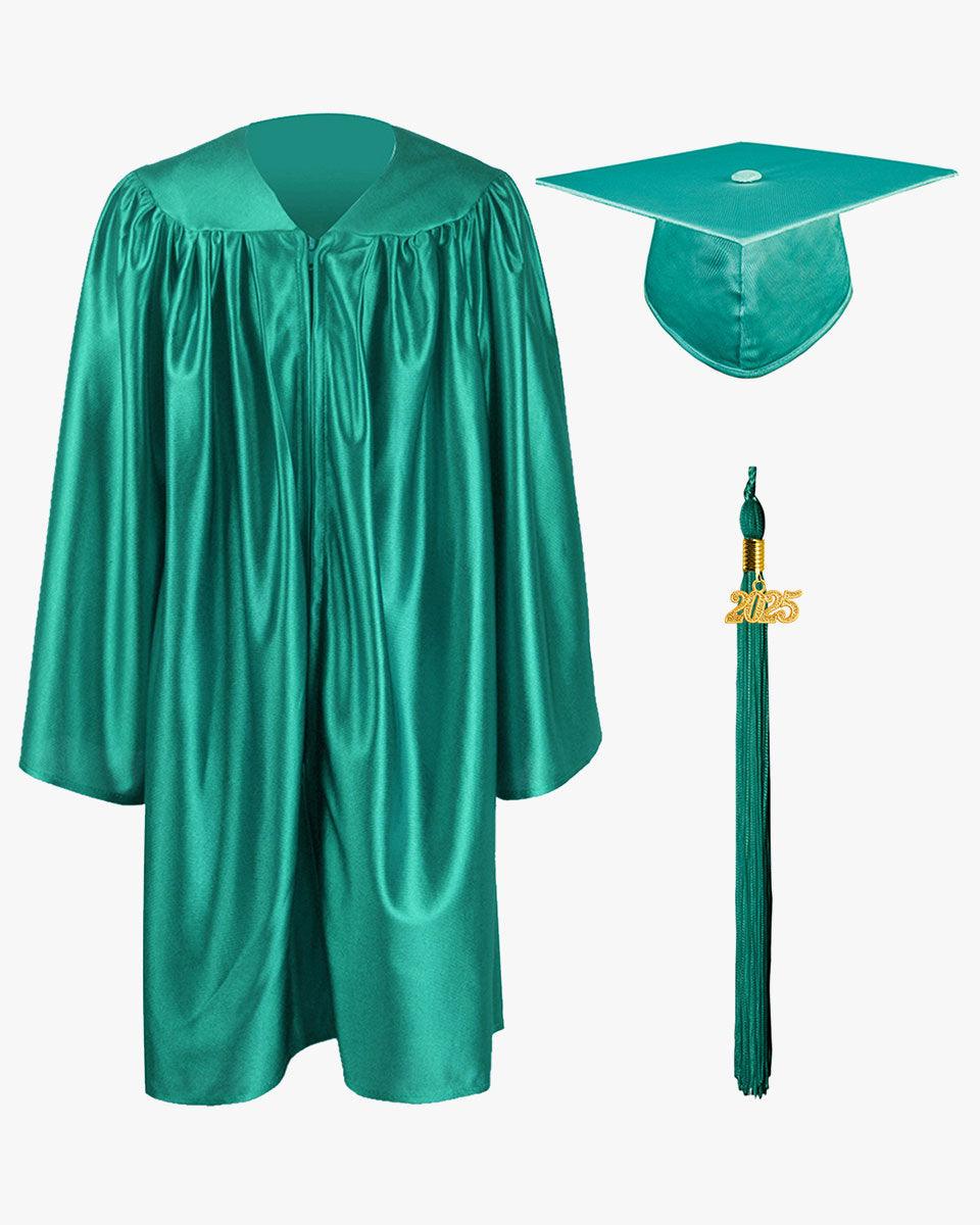Shiny Kindergarten Graduation Cap, Gown, Stole, Diploma & Medal Package - Graduation Cap&Gown