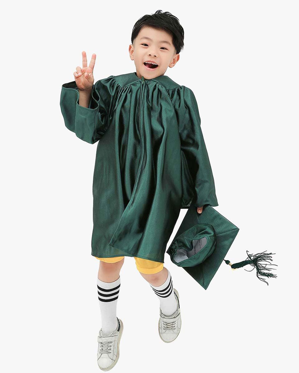 Shiny Kindergarten Graduation Cap, Gown, Stole & Diploma Package - Graduation Cap&Gown