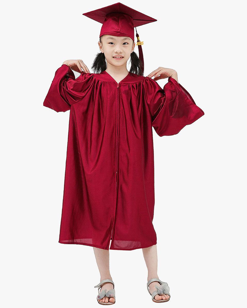 Shiny Kindergarten Graduation Cap, Gown, Stole, Diploma & Medal Package - Graduation Cap&Gown