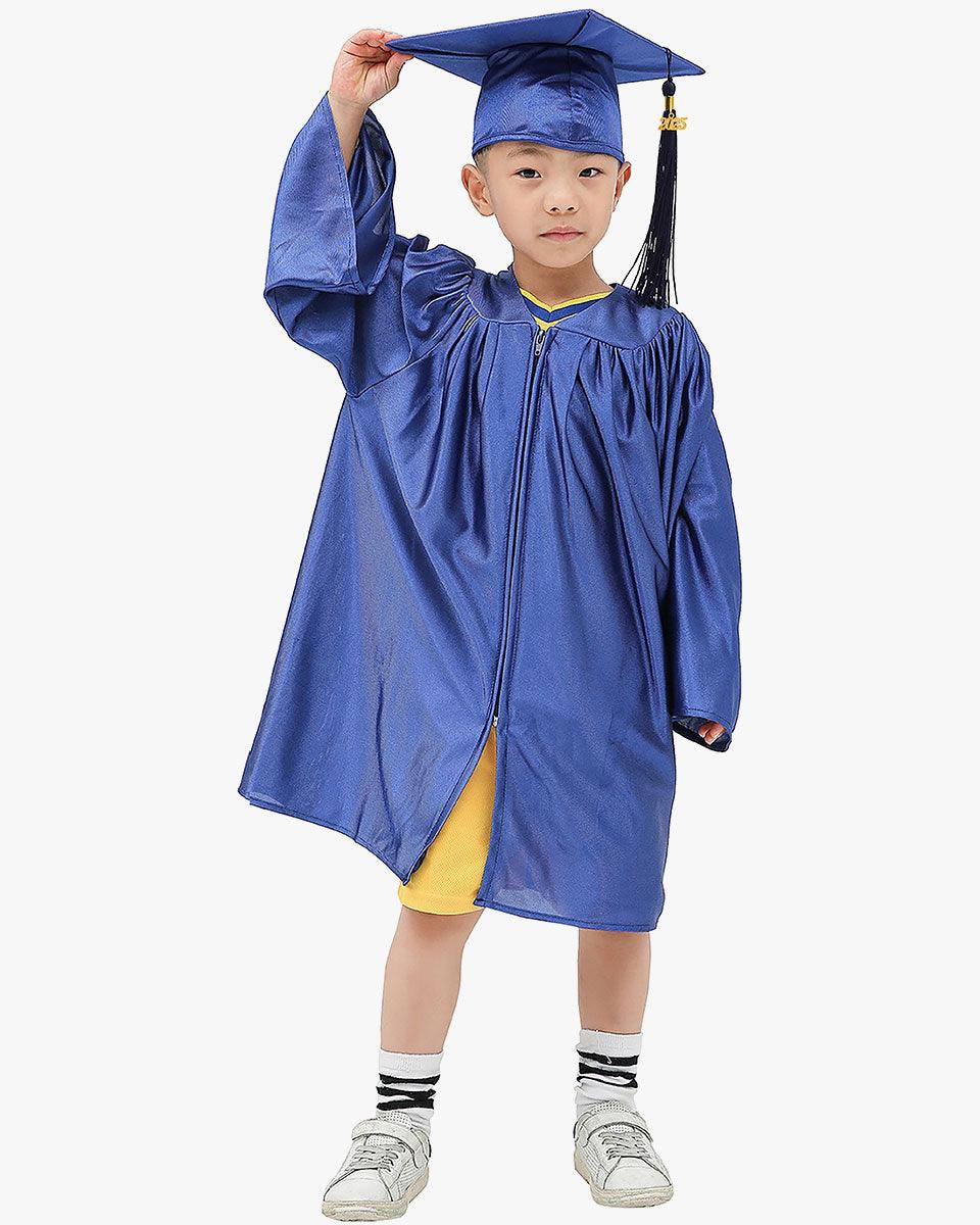 Shiny Kindergarten Graduation Cap, Gown, Stole, Diploma & Key Chain Package - Graduation Cap&Gown