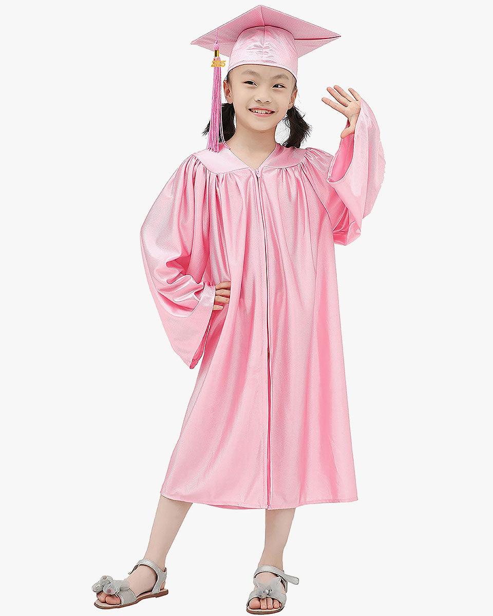 Shiny Kindergarten Graduation Cap, Gown, Stole, Diploma & Key Chain Package - Graduation Cap&Gown