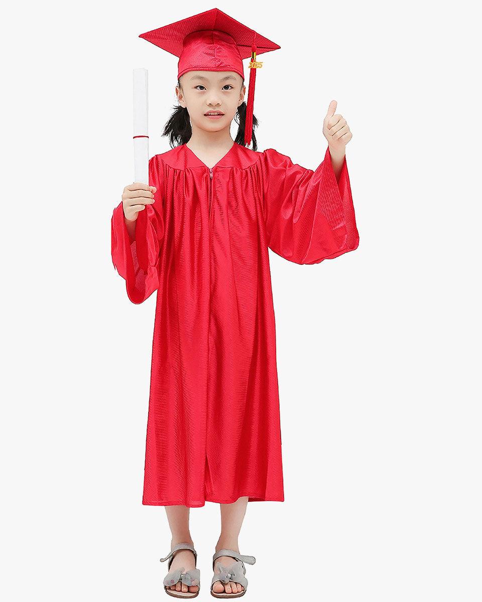 Shiny Kindergarten Graduation Cap, Gown, Stole & Diploma Package - Graduation Cap&Gown