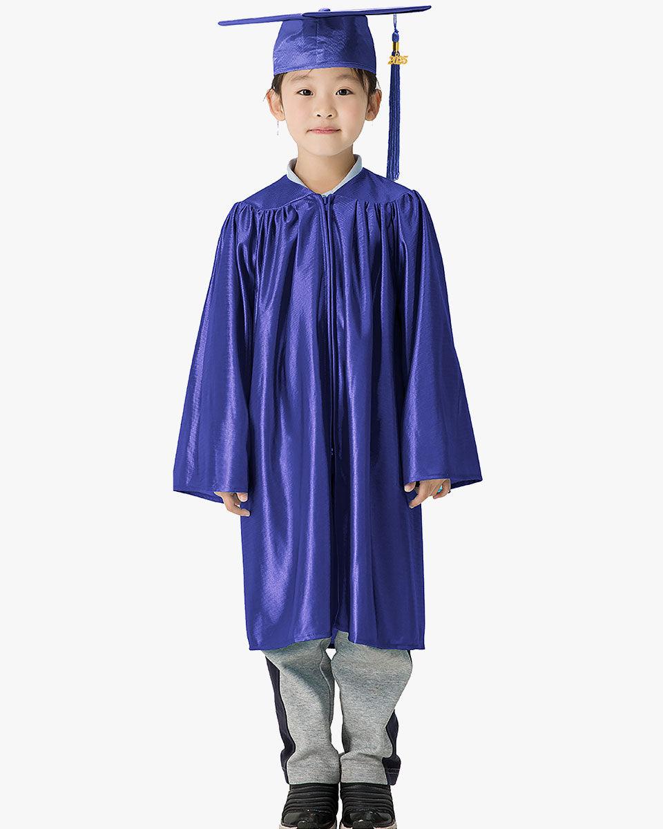 Shiny Kindergarten Graduation Cap, Gown, Stole, Diploma & Key Chain Package - Graduation Cap&Gown