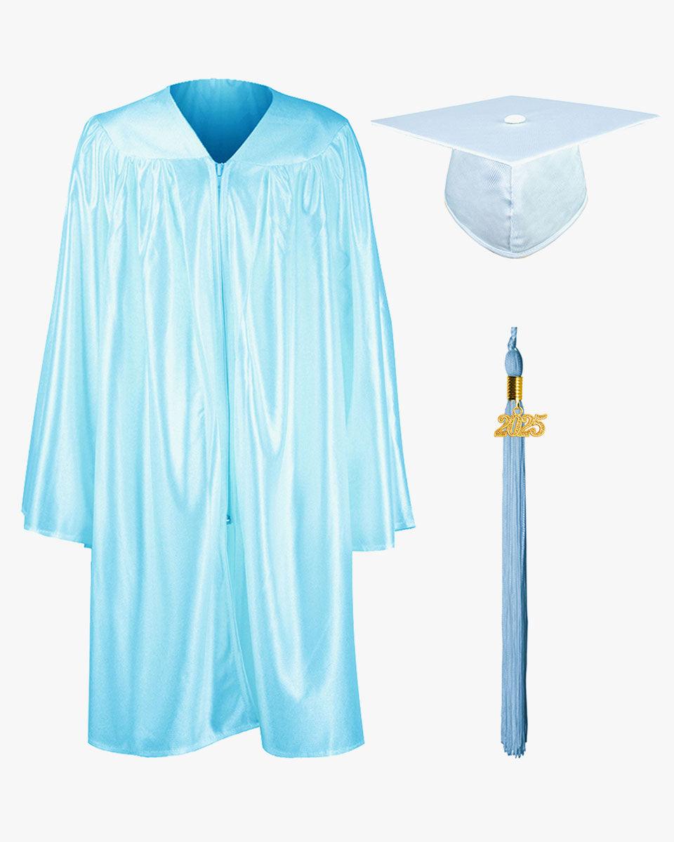 Shiny Kindergarten Graduation Cap, Gown, Stole, Diploma & Key Chain Package - Graduation Cap&Gown