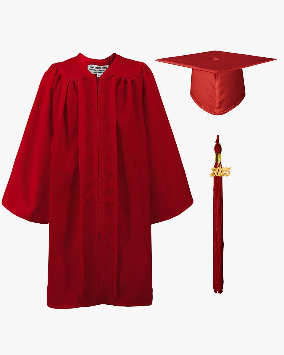 Matte Kindergarten Cap, Gown & Tassel Package – 12 Colors Available - Graduation Cap&Gown