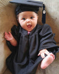 Soft Satin NICU Graduate Baby Cap and Gown Set - 3 Colors Available - Graduation Cap&Gown