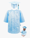 Soft Satin NICU Graduate Baby Cap and Gown Set - 3 Colors Available - Graduation Cap&Gown