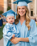Soft Satin NICU Graduate Baby Cap and Gown Set - 3 Colors Available - Graduation Cap&Gown