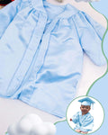 Soft Satin NICU Graduate Baby Cap and Gown Set - 3 Colors Available - Graduation Cap&Gown
