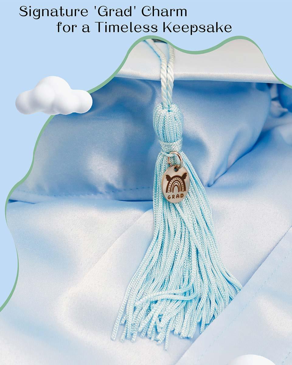 Soft Satin NICU Graduate Baby Cap and Gown Set - 3 Colors Available - Graduation Cap&Gown