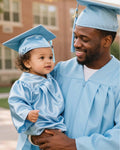 Soft Satin NICU Graduate Baby Cap and Gown Set - 3 Colors Available - Graduation Cap&Gown