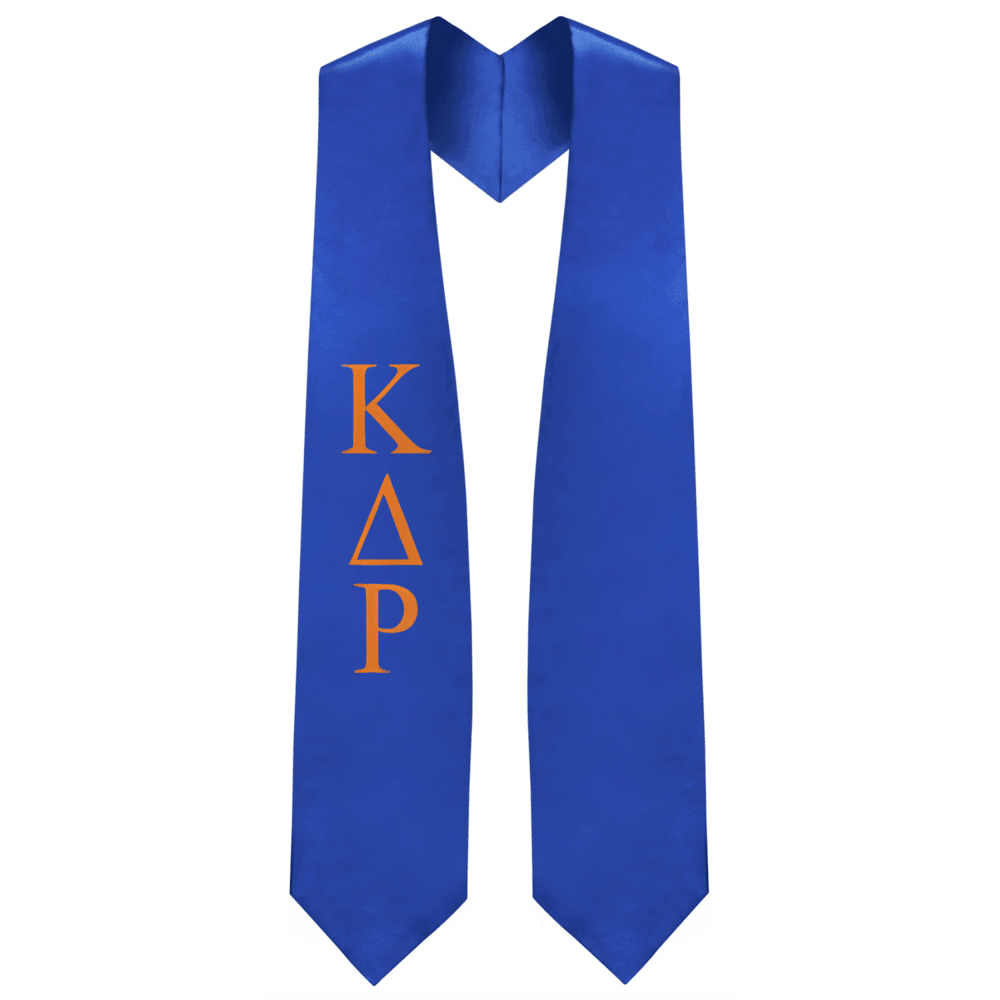 Kappa Delta Rho Greek Lettered Stole - Graduation Cap&Gown