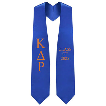 Kappa Delta Rho Lettered Stole w/ Year - Graduation Cap&Gown