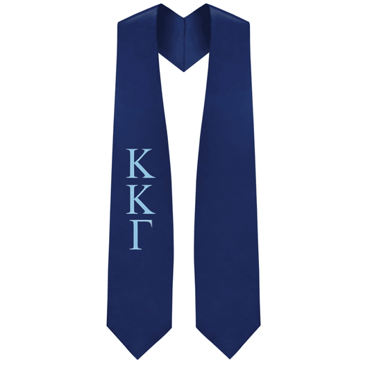 Kappa Kappa Gamma Greek Lettered Stole - Graduation Cap&Gown
